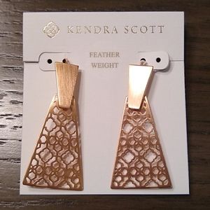 NEW Kendra Scott Keerti Drop Earrings in Rose Gold